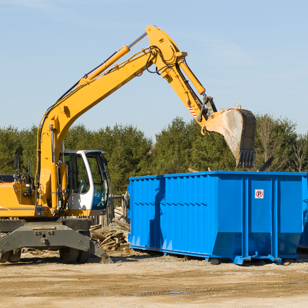 what size residential dumpster rentals are available in Huntington County Indiana